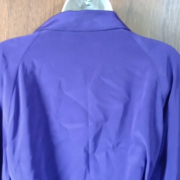 Elie Tahari Silk Satin Wrap Trench Coat size L - Picture 8 of 9